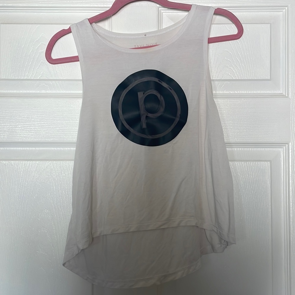 Tavi noir- pure barre white with leather circle P